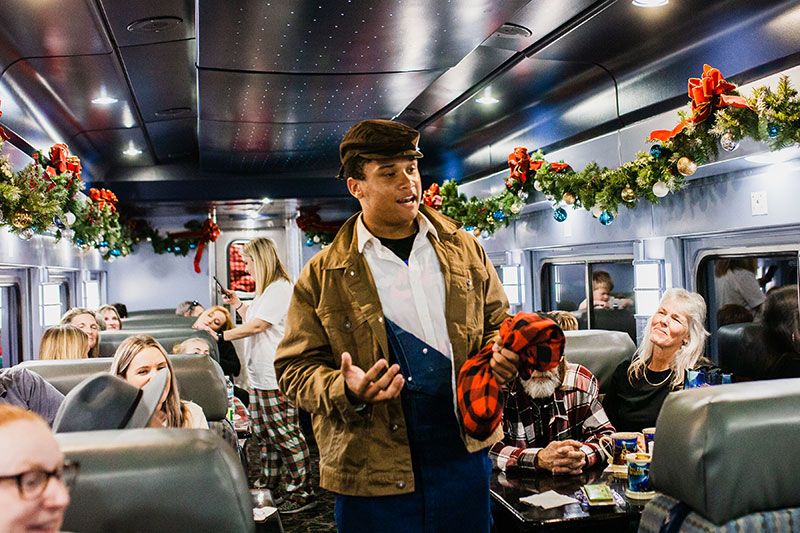 Meet the real life characters from the 2023 Polar Express Train Ride leaving Bryson City Depot, North Carolina